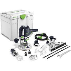Festool Oberfräse OF 1400 EBQ-Plus, Netzbetrieb, 1400 W, 0 - 70 mm Frästiefe, mit Koffer, Schaft-Ø 6 - 12,7 mm