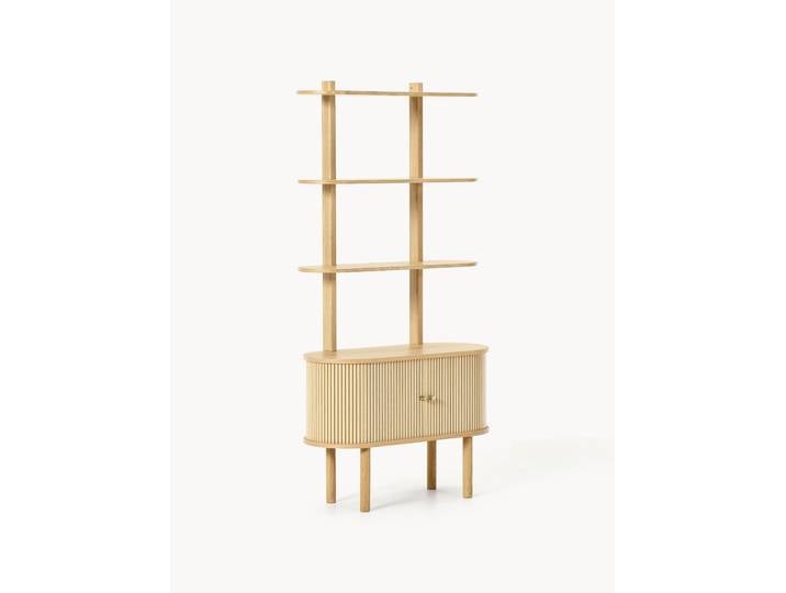 Schmales Regal Calary mit geriffelter Front
