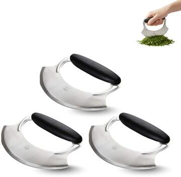 Amco Mezzaluna with Silicone Handle