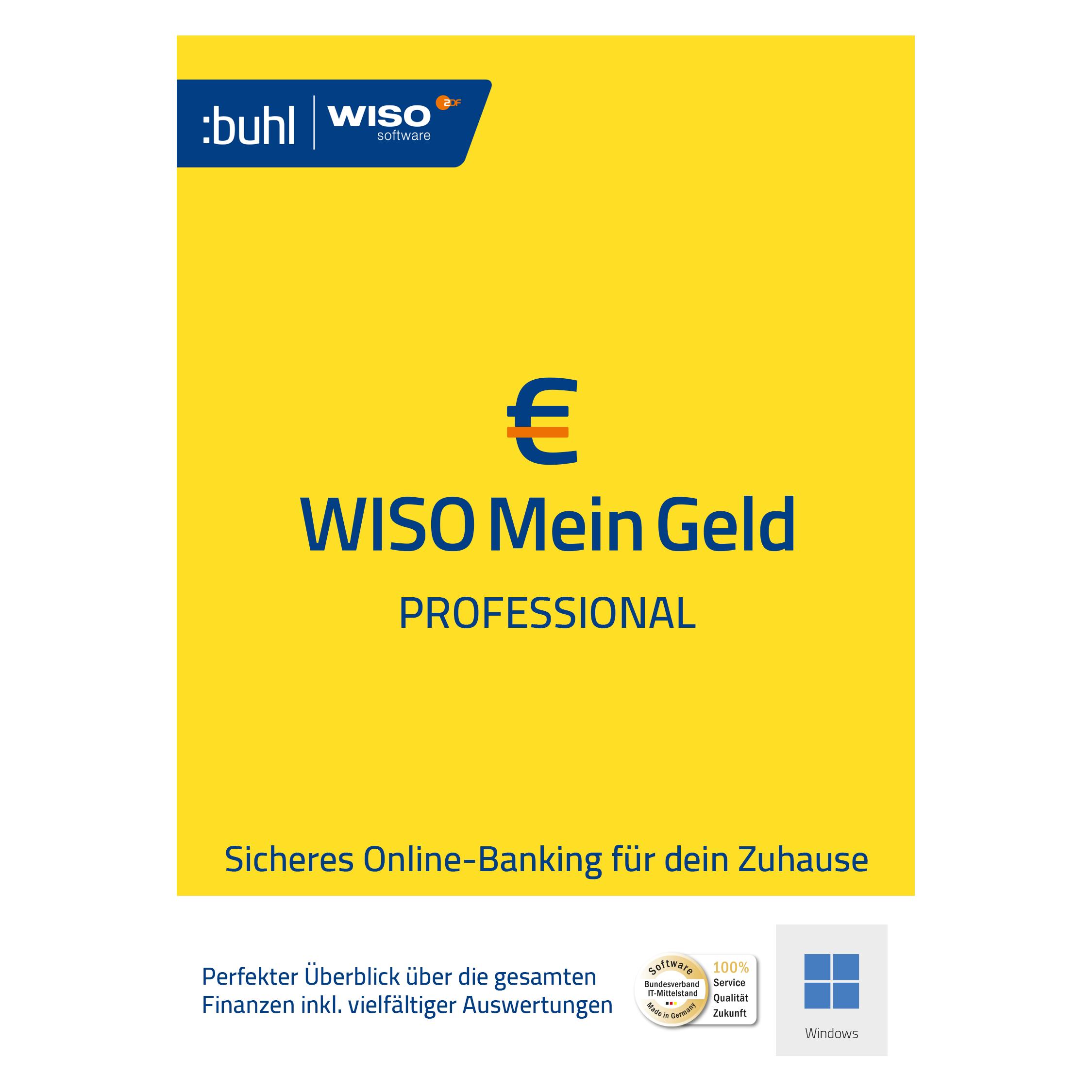 Buhl Data Service WISO Mein Geld Professional 2026 Download Code (1 User, 1 Geräte/User, unbegrenzt) (DL42974-26)