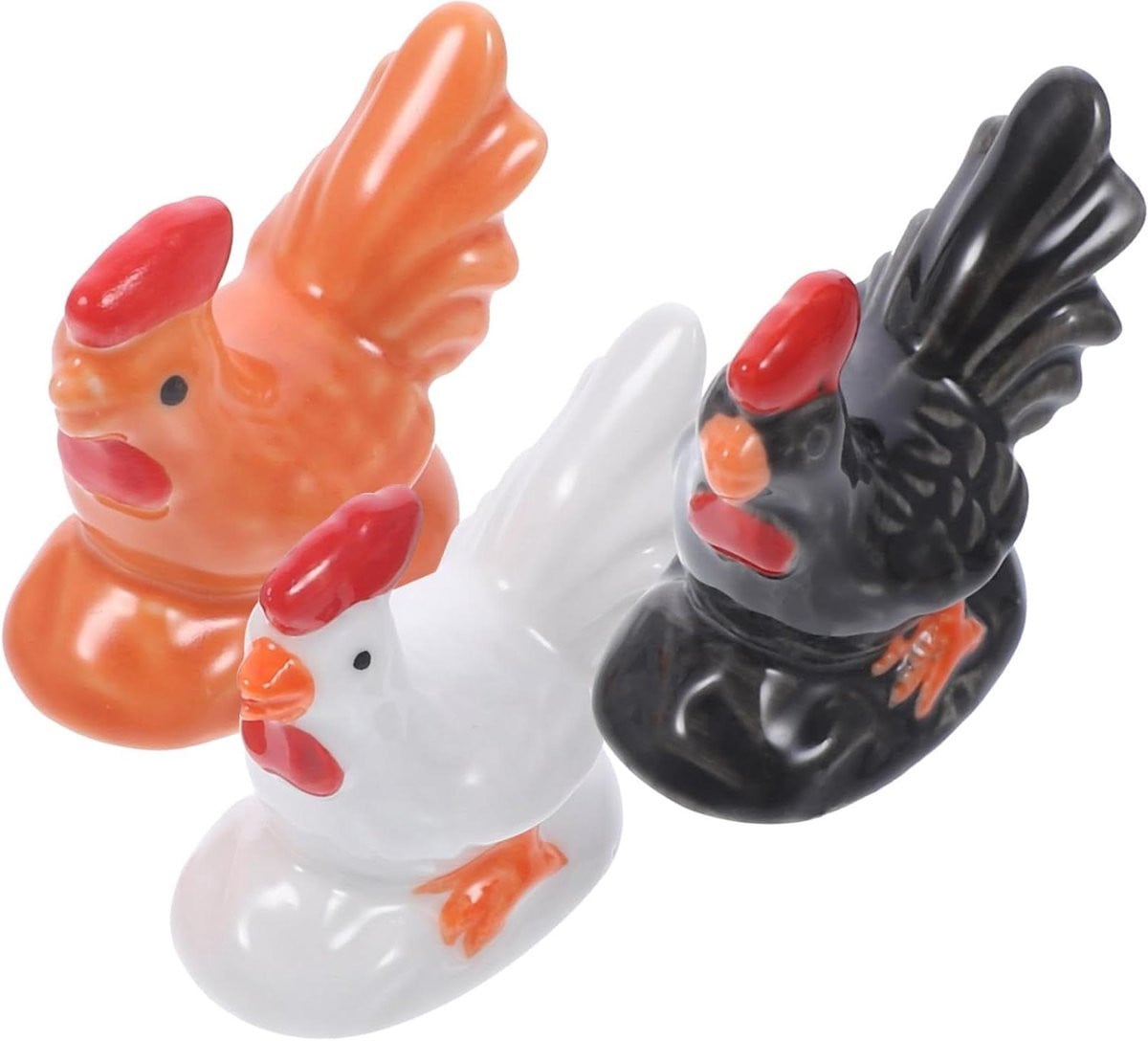 Keramische Kip Figuur Wit - Tuindecoratie Vogel voor op Tafel