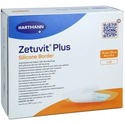 ZETUVIT Plus Silicone Border steril 10x10 cm