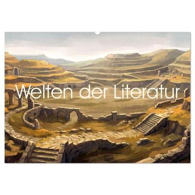 Welten der Literatur - Zwölf Zustände des Imaginären (Wandkalender 2027 DIN A2 quer), CALVENDO Monatskalender