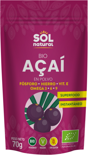 Sol Natural Organic Acai Powder 70 gr