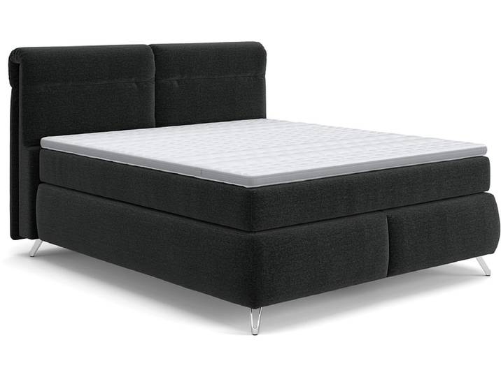 Boxspringbett SWISS HOME STYLE AMBER schwarz 160x200cm weich