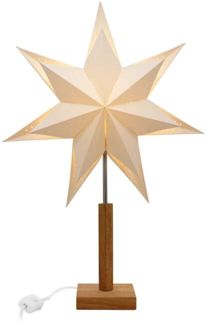 Hellum Lampe LED en papier étoile double couche avec pied en bois 578737 (578737)