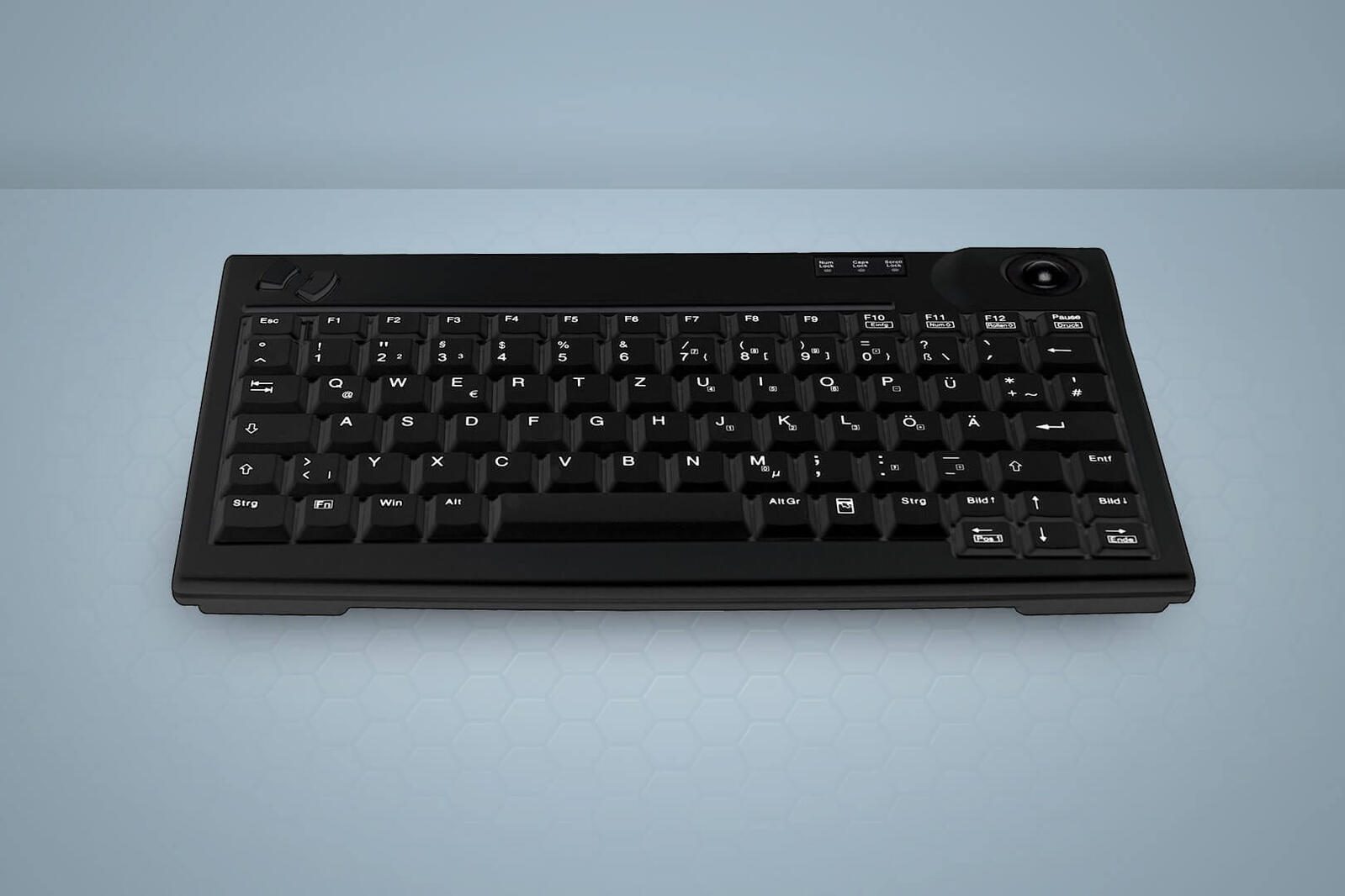 ContourDesign Active Key AK-440-TU Tastatur mit Trackball - QWERTZ Deutsch - Schwarz AK-440-TU-B/GE