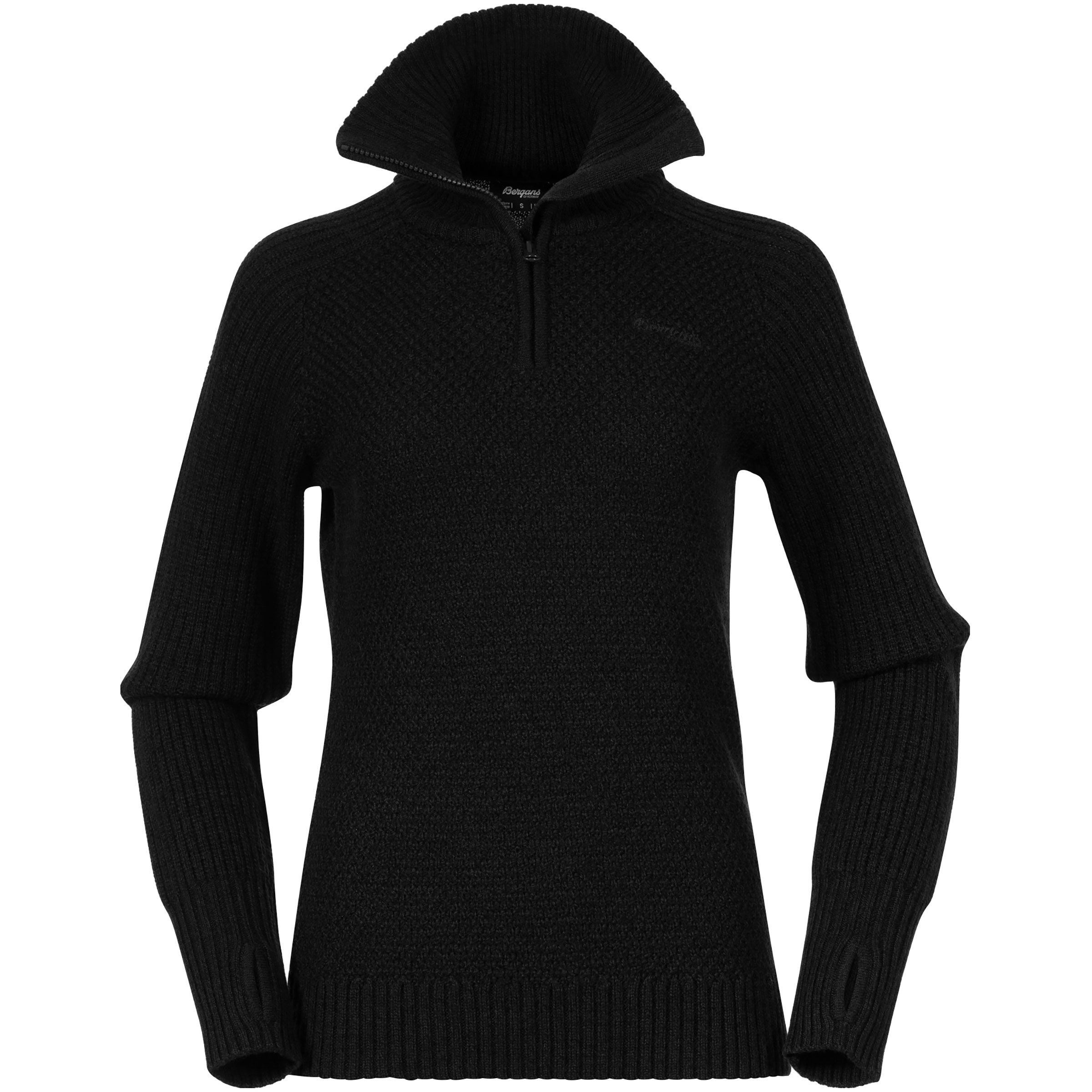 Bergans Ulriken Damen Pullover schwarz Größe S Trekking Schnell trocknend Merinowolle