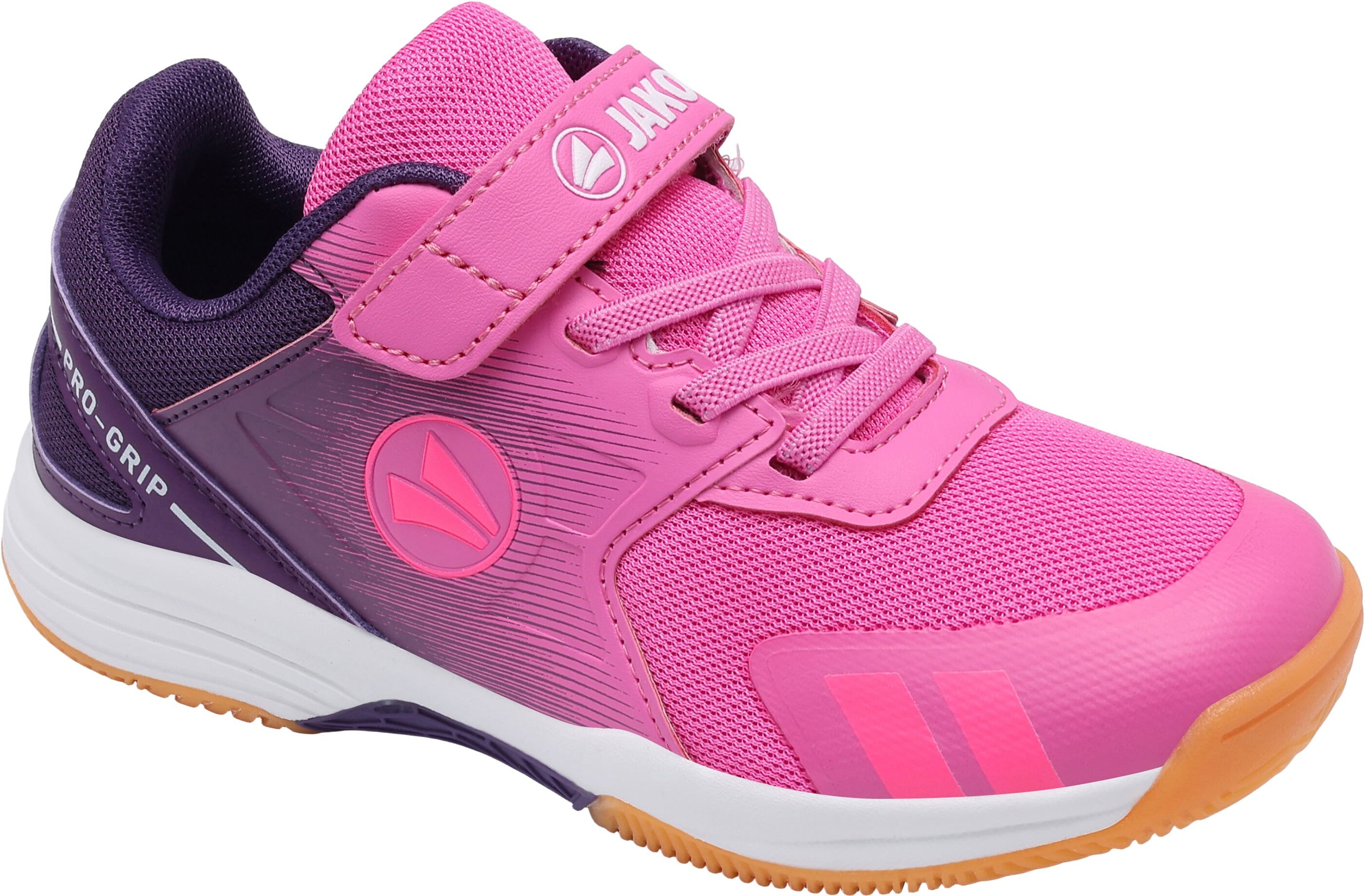 Indoorschuh JAKO "J-MS NICK EV", Mädchen, Gr. 37, Mesh, pink (electricfuchsia, violet), Synthetik, Textil, Schuhe Indoorschuh, Hallenschuh, Non-Marking electricfuchsia, violet 37, Mesh