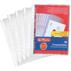 herlitz Prospekthüllen DIN A4 glasklar glatt