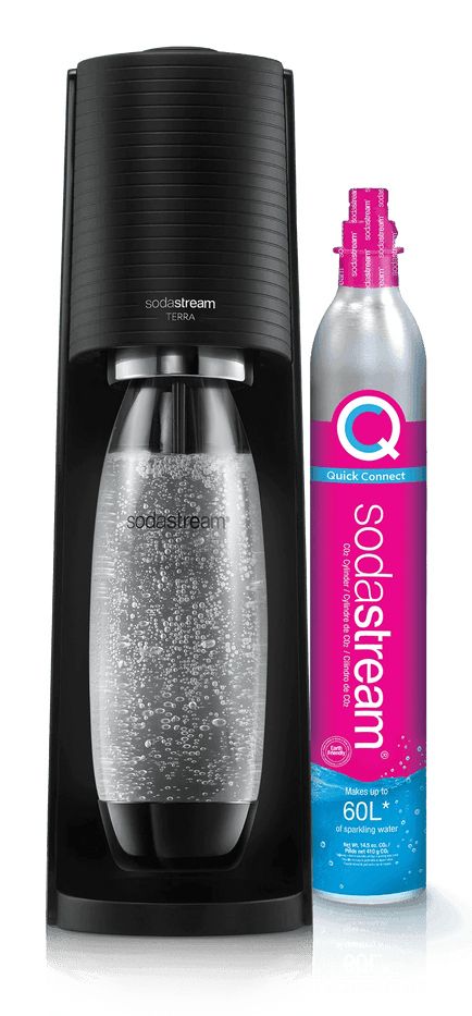 SodaStream Terra Vorteilspack inkl. 3 Kunststoffflaschen Wassersprudler (Schwarz) 1012813491