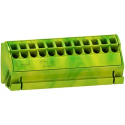 Schneider Electric LVS04214 PrismaSeT-P, Linergy TB, Erdungsblock, 12x4mm2,Länge=75mm,(4Stück)