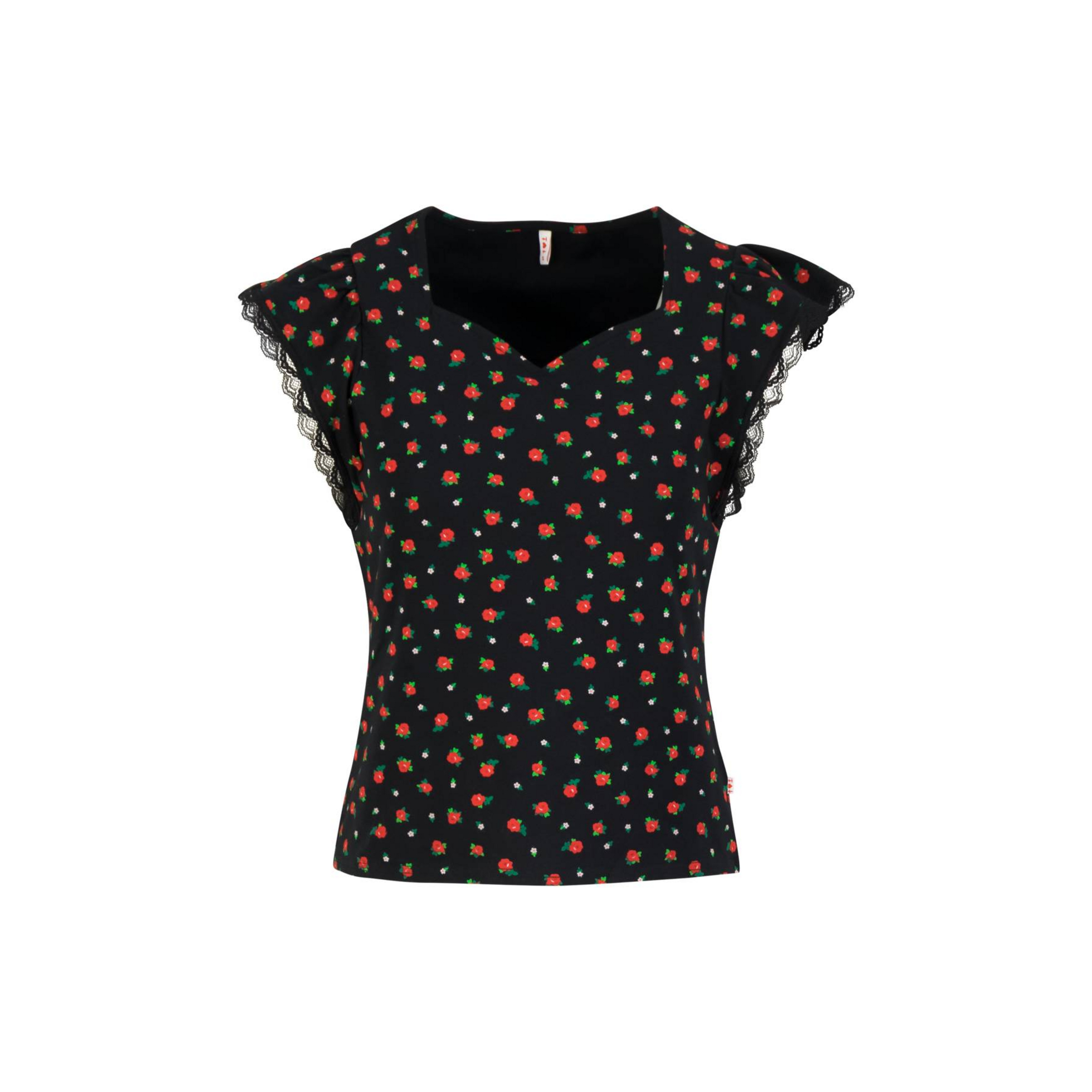 Blutsgeschwister Charming Heart Damen T-Shirts schwarz Größe M Lifestyle Hautfreundlich