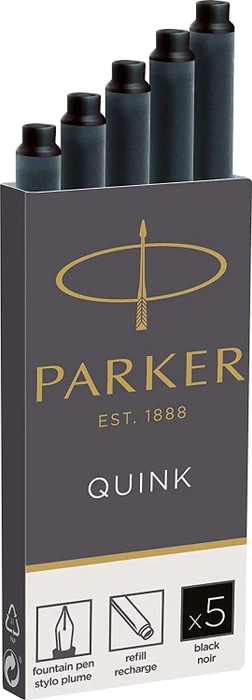 PARKER 1950382 Tintenpatronen für Füller schwarz 5 St.