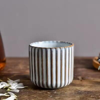 Uplift Treasures Japanese Style Retro Ceramic Tea Cup Porcelain Mug For Coffee Tea Sake Water a