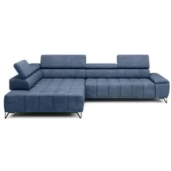 Ecksofa Palladio Stoff Blau Azur