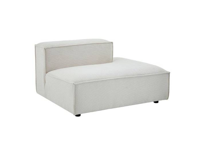 Méridienne droite en velours côtelé beige RUZOLO