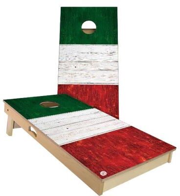 Skip's Garage Italy Flag Outdoor Cornhole Board Set