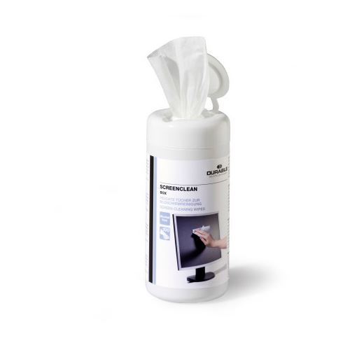 Durable Screenclean Monitore Reinigungstücher 100 Stück Spenderdose (573602)