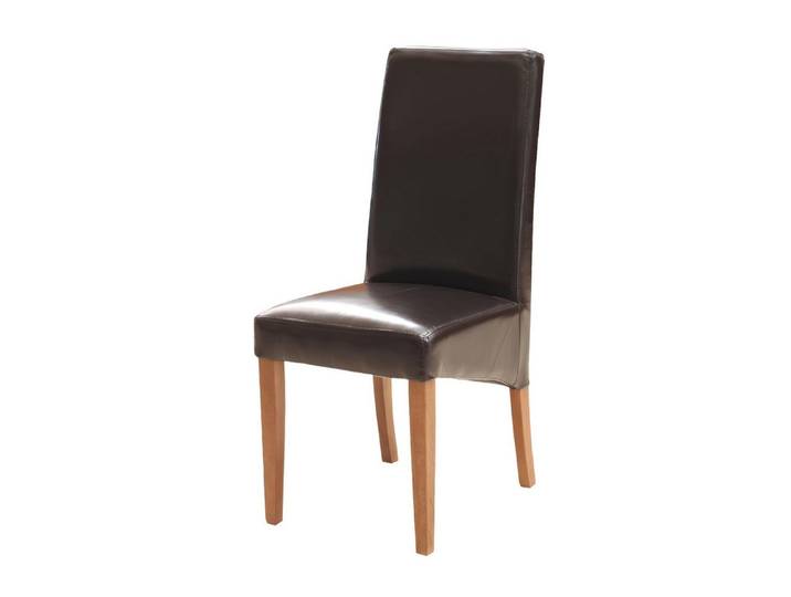 Xlmoebel Sitzgruppe Elegante Holzstühle mit Lederbezug und Polsterung, Hergestellt in Europa