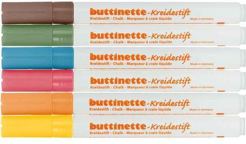 buttinette Kreidestifte "Grundfarben", Stärke 1–2 mm, 6 Stifte