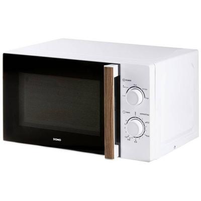 DOMO DO2720 Mikrowelle Weiß, Holz 700W Timerfunktion