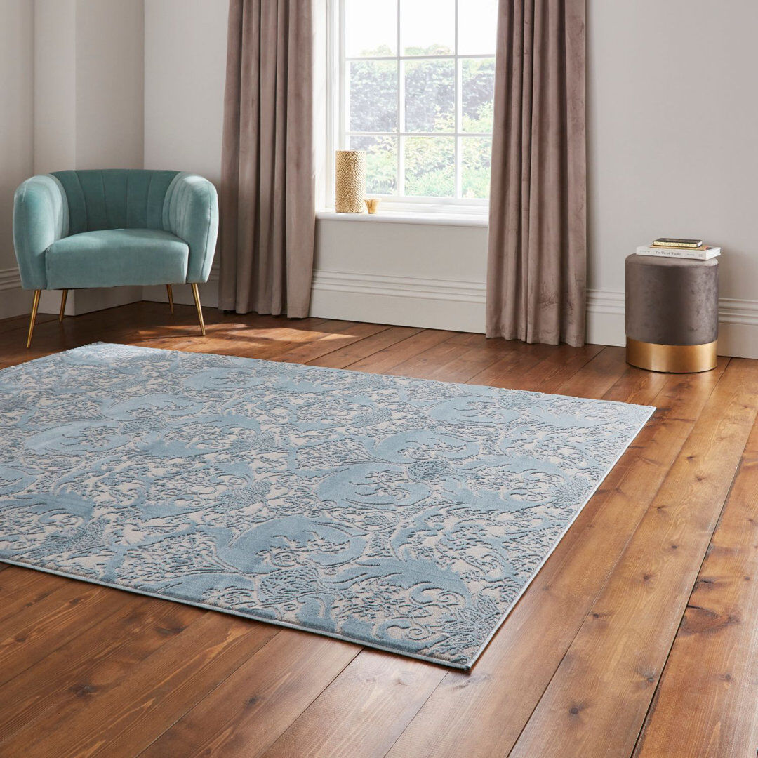 ClassicLiving Laurence Llewelyn-Bowen Imperial Design Rug Cathkin Blue Rectangle 120cm x 170cm