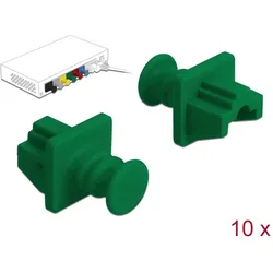 Delock Staubschutz für RJ45 Buchse 10 Stück grün