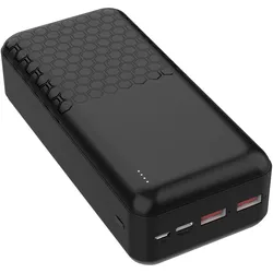 Platinet PMPB30OP19B 30000 mAh PoweBank Schwarz (30000 mAh, 22.50 W), Powerbank, Schwarz