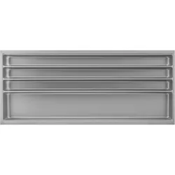 Agoform Besteckeinsatz Scoop II Set 474x1116x59mm, mit Trenner Kunststoff silber, Besteckkasten, Silber