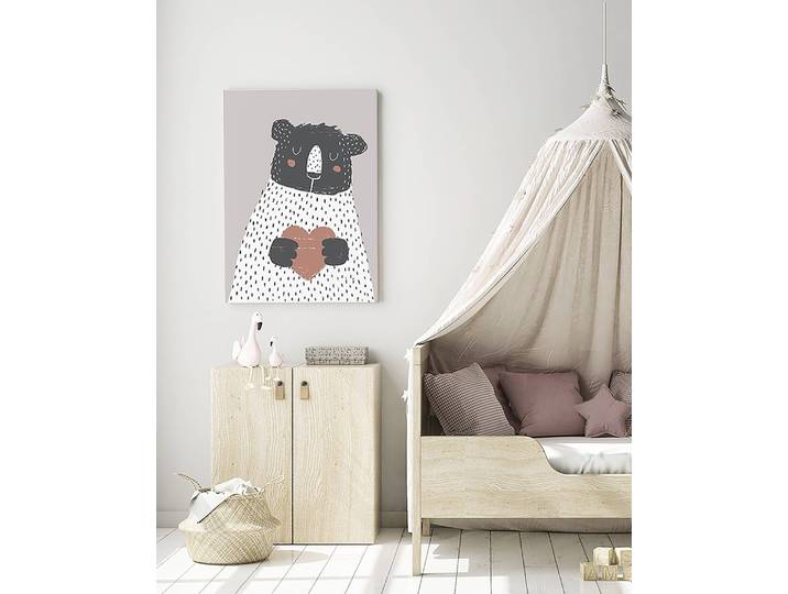 Leinwandbild Big Bear 40 x 50cm Multicolor