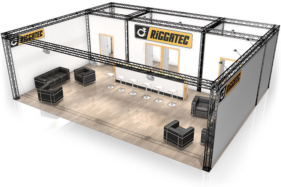 Naxpro-Truss Messestand Fd 24 - 10 X 8 X 3,22 M (Lxbxh) - 80 M² Schwarz