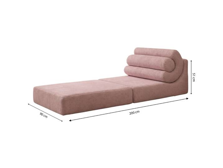 Bettsofa Duo Relax Rosa B 90 T 100 cm - Bettsofa