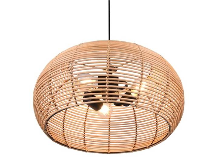 Trio-Leuchten Hängelampe, Rattan, Natur, E27