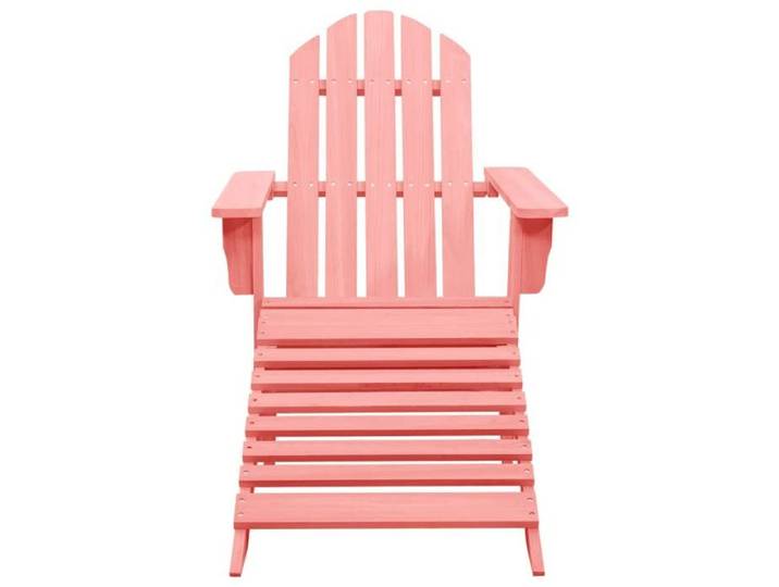 &Mode Fauteuils relax scandinave - Chaise de jardin Adirondack avec pouf bois de sapin solide rose Sale587695