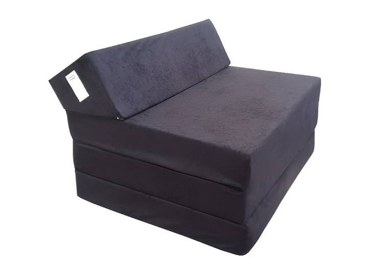 Matelas 200x70x10 cm pliant pour adultes et enfants - NATALIA SPZOO - Noir - Mousse polyuréthane - 2 personnes - 70 x 200 cm