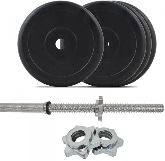 BodyMax 7ft Standard Bar + 65kg Rubber Plates Kit