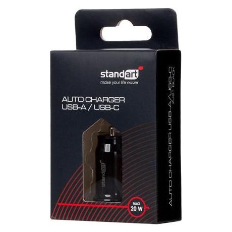 Standart CHARGER AUTO GT-ZJ21 20W USB-A/USB-C BK (GT-ZJ21 BLACK)