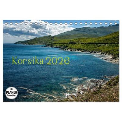 Korsika 2026 (Tischkalender 2026 DIN A5 quer), CALVENDO Monatskalender