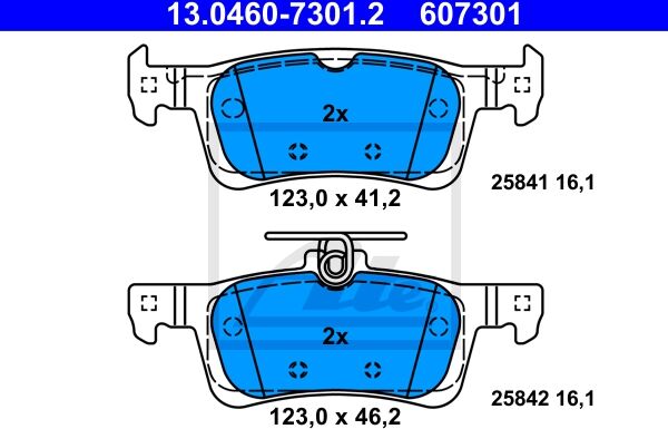 Ate Bremsen-Set Va + Ha Sizw2n9l18 Vorderachse Voll 249mm 10mm Für Peugeot
