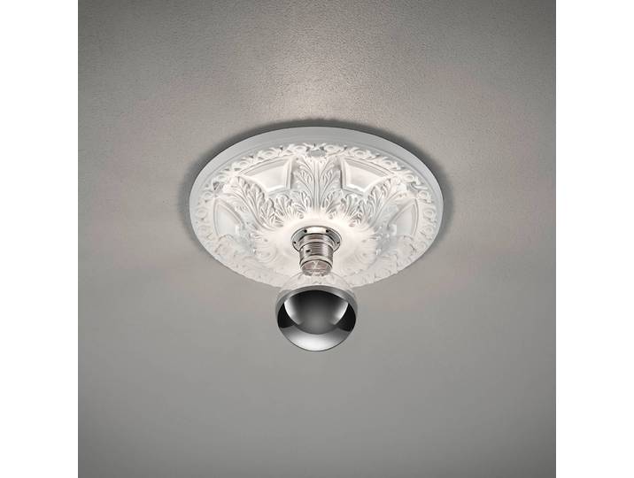 Plafonnier Lilly I Ø 30cm Blanc Matériau : Pierre E27