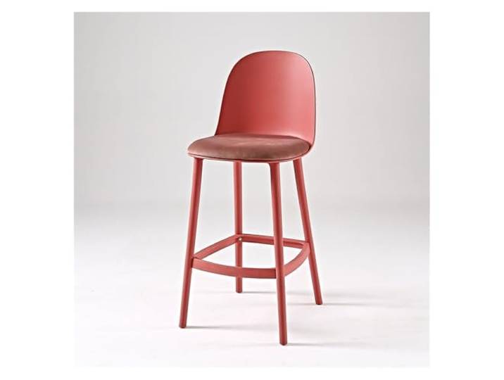 Barstühle Barhocker for den Heimgebrauch, hohe Hocker, Rückenlehne(Red)