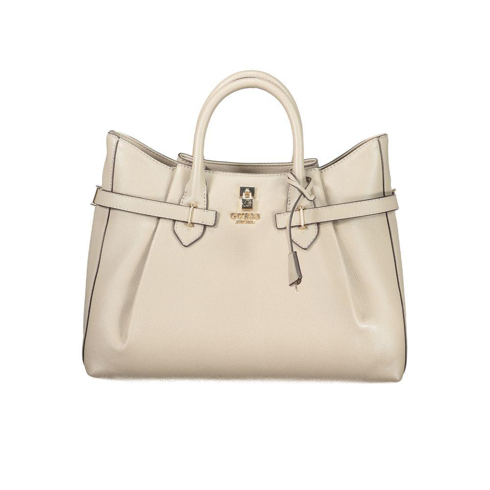 Guess Jeans Beiger Polyurethan Damenhandtasche