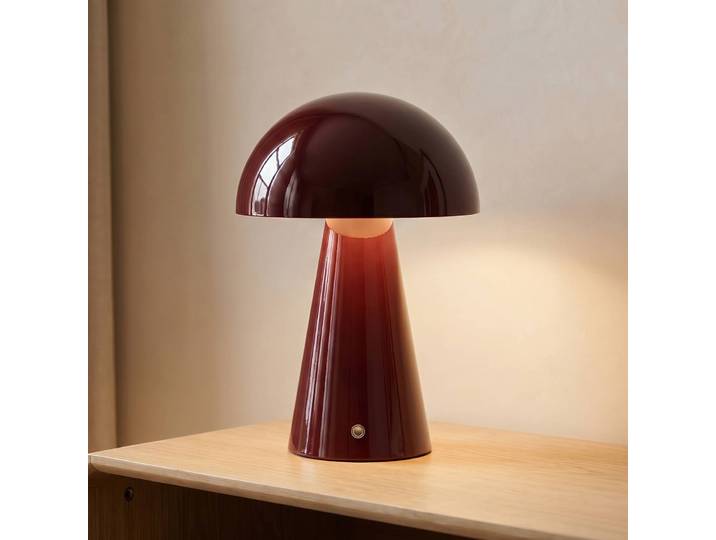 Tischlampe Nevijo Lindby, dimmbar, rot, für Wohn- / Esszimmer, Metall, Modern