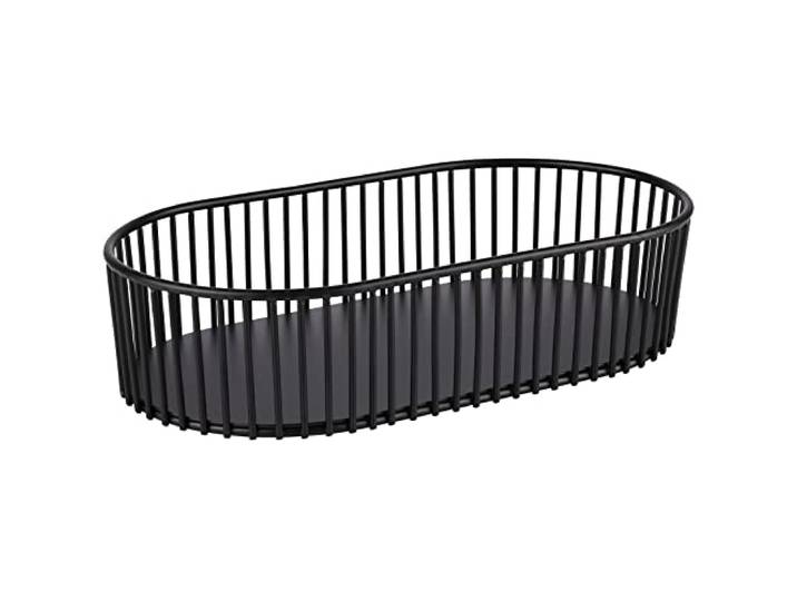 APS Panier URBAN - 29 x 16 cm\, H 7 cm\, Métal ovale\, Noir