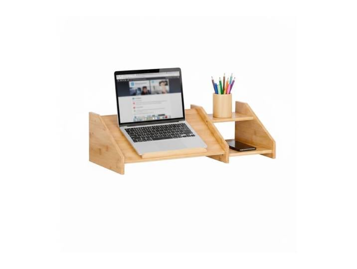 Relaxdays Laptop Ständer aus Bambus