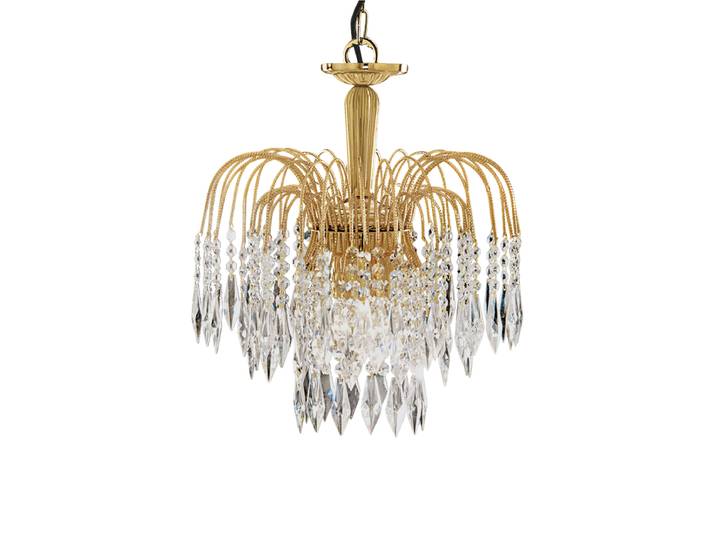 Exklusive, dimmbare Hängelampe „Waterfall“ 3-Flammig Gold,Transparent Searchlight