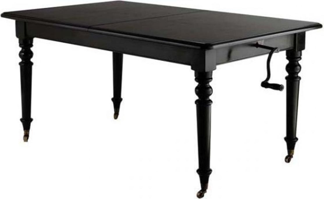 Casa Padrino luxus Antik Stil Esstisch Spindel Schwarz Ausziehbar 162 - 245 x 100 x H.77 cm aus dem Hause Casa Padrino