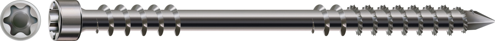 SPAX Edelstahl A4 Weg-/Stegschraube - Fixiergewinde, Zylinderkopf, T-STAR plus, CUT-Spitze 0538000801205