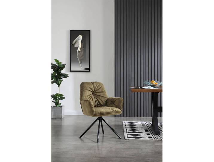 Armlehnenstuhl Stanmore 61 x 90 x 59cm Grün/Antikbeige